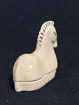 B80s  川崎和楽造「飾り馬 香合」共箱　干支　十二支　茶道具香道具 B80s 川崎和楽造「飾り馬 香合」共箱 干支 十二支 茶道具香道具